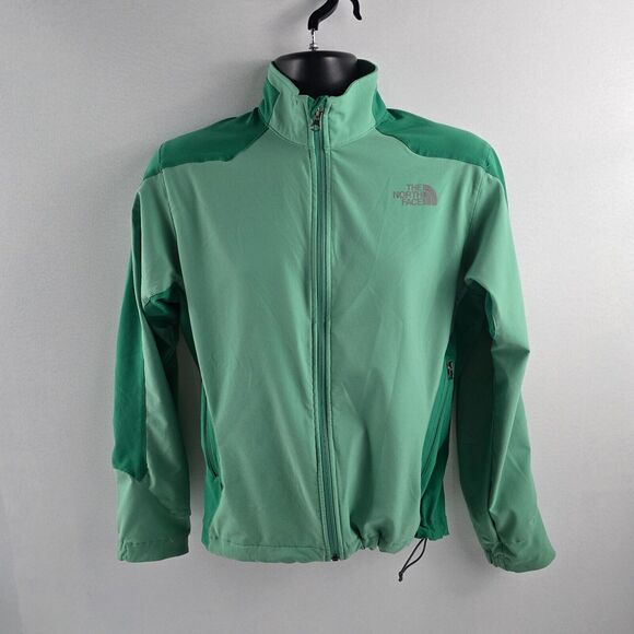 The North Face Apex Softshell Jacket Women’s Large Green Full Zip 4097 - Picture 1 of 10